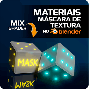 Como fazer Materiais com Máscara de Textura no Blender (Mix Shader) - Crie texturas incríveis com Materiais Realistas!